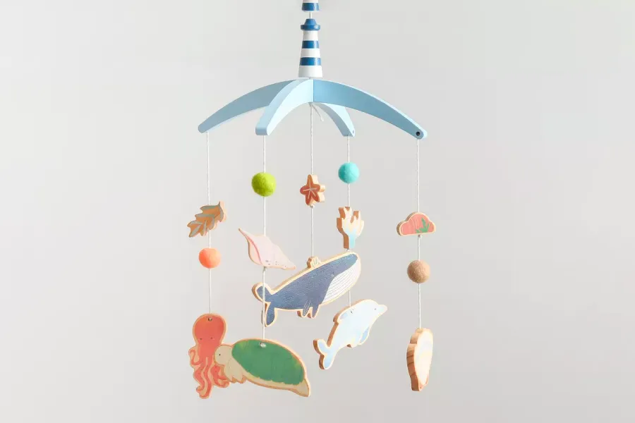 Whale Themed Musical Crib Mobile