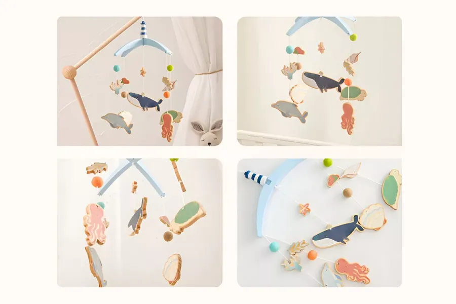 Handcrafted Wooden Baby Mobile