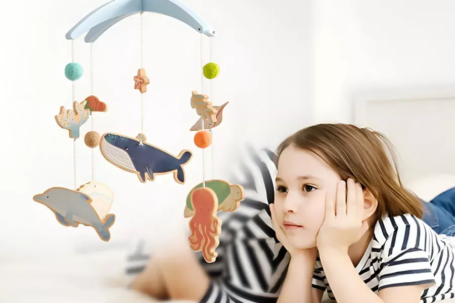 Whale Themed Musical Crib Mobile